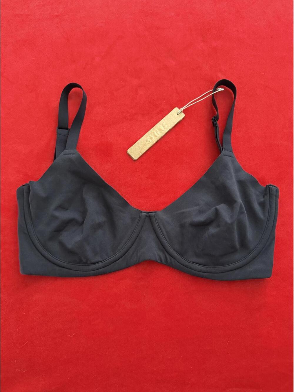 Skims Fits Everybody Unlined Demi Bra Color ONYX Size 38C